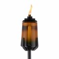 Tiki 69 in. Glass Industrial Ombre Outdoor Torch, Brown 8068740